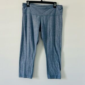 Lululemon Wunder Under Mid Rise 21in Cropped Leggings Blue